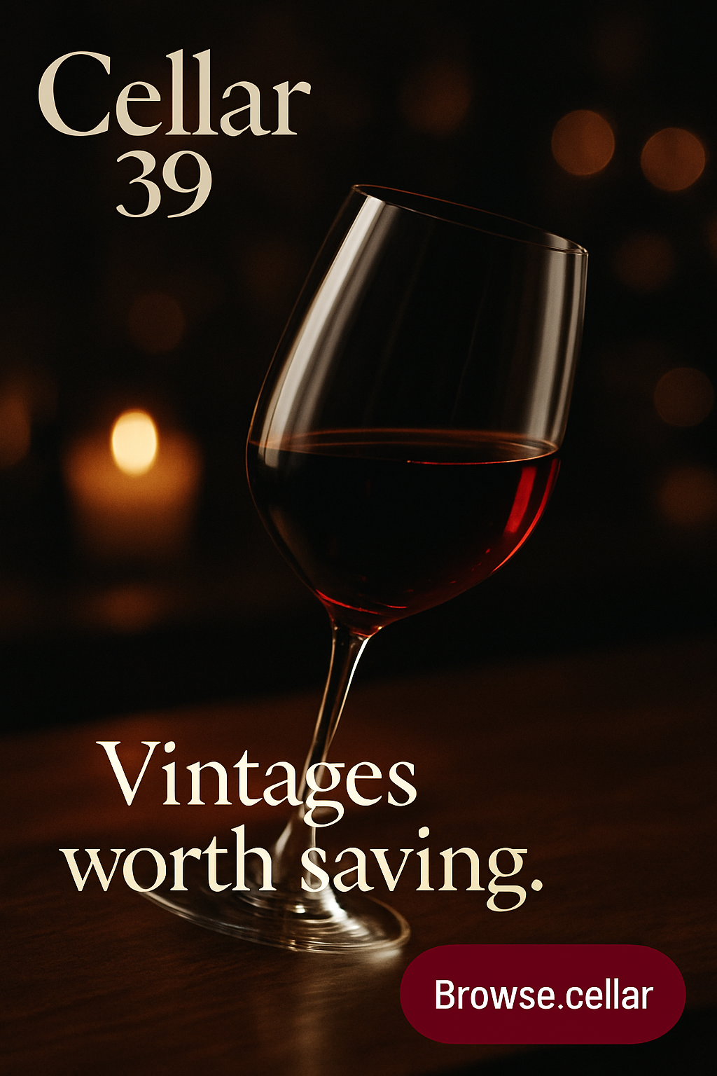 Cellar 39 ad creative generated with Social Loop
